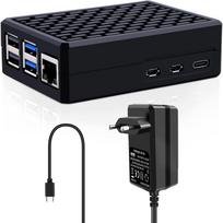 Aliuminis korpusas Raspberry Pi 5 su USB-C 27W maitinimu, pasyvus aušinimas