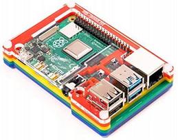 Apsauginis dėklas Raspberry Pi 4 B, Pibow Coupé 4, vaivorykštinis
