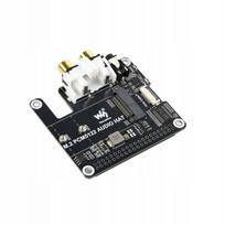 Garso plokštė Raspberry Pi 5 su PCIe į M.2 NVMe HAT moduliu ir PCM5122