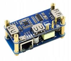 USB Hub su PoE/ETH/USB HAT, 3 USB 2.0 lizdai