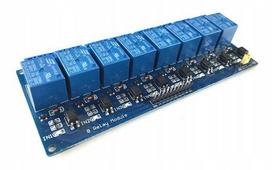 Relė 5V, 8 kanalų modulis, 10A, E01N, tinkama AVR, Arduino, ARM