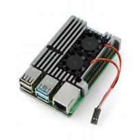 Aušinimo korpusas su ventiliatoriumi Raspberry Pi 4, pilkas