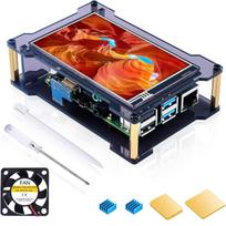 Jutiklinis ekranas su dėklu Miuzei Raspberry Pi 4, 4 colių