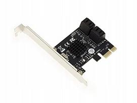 PCIe plokštė 4x SATA III 6Gb/s Marvell 88SE9215, KALEA-INFORMATIQUE, su žema profilio laikikliu