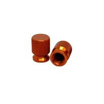 2Pcs Aluminum Car Valve Tire Stem Caps Cover Tire Valve Stems Tyre Rim Stem Covers Auto Wheel Nipple Plugs Wheel Valve Caps oranžinė