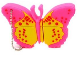 USB atmintinė 16GB 3.0, rožinė Butterfly