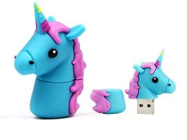 USB atmintukas 16GB, mėlynas vienaragis poni