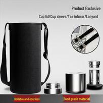 316 nerūdijančio plieno izoliuotas kelioninis virdulys - didelės talpos vyriškas nešiojamas lauko vakuuminis puodelis 600ml [Long-lasting Insulation - Customizable] black