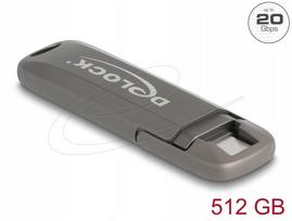 USB atmintinė Delock 54013, USB-C, 512GB, iki 1980MB/s, metalinis korpusas