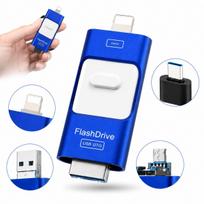 USB atmintinė 128GB, 4in1, USB-C ir Micro USB, tinka išmaniesiems telefonams