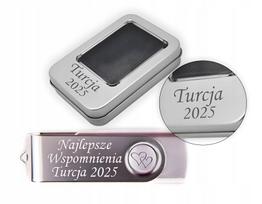 USB atmintinė 32GB sidabrinė su graviravimu