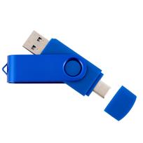 USB atmintukas 16GB, USB 3.0/3.2, USB-C, TWISTER, mėlynas