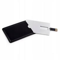 Metalinė USB atmintinė 16GB, USB 2.0, sidabrinė, su graviravimu ir odiniu dėklu