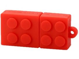 USB atmintinė 64GB, raudona, LEGO dizainas