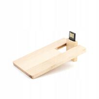 USB atmintinė 4GB, medinė, MAPLE kortelė, su graviravimu dovanai