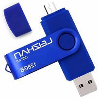 USB atmintinė 128GB, 2.0, su Micro jungtimi, pasukama, tinka išmaniesiems telefonams