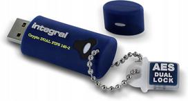 Atmintukas 32GB Integral Crypto Dual, USB 3.0, AES 256-bit, FIPS 140-2