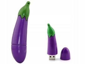 USB atmintinė 32GB, pakabukas Eggplant