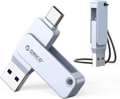 USB atmintinė 64GB, USB-C/USB-A, 150MB/s, metalinė, su 360° pasukimu