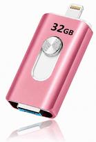 32GB USB 3.0 atmintukas su Lightning, Micro USB jungtimis, tinka iPhone, iPad, Android OTG
