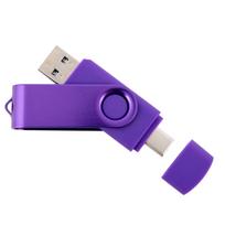 USB atmintukas 32GB, USB 3.0/3.2, USB-C, TWISTER, violetinis