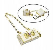 USB atmintinė 16GB, mini dėklas su kaspinu