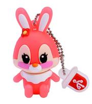 USB atmintinė vaikams, 16GB, rožinis zuikutis, Nr. 715