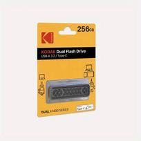 USB atmintinė KODAK 256GB, USB 3.2/USB-C, juoda