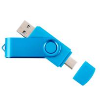 USB atmintinė TWISTER 128GB, USB 3.0/3.2, USB-C, mėlyna