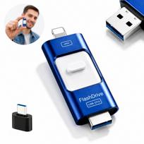 Atminties laikmena 128GB, 4-in-1, USB-C, Lightning, Micro-USB, iPhone ir Android