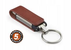 USB atmintinė raktų pakabukas BUDVA 16GB, ruda eko oda