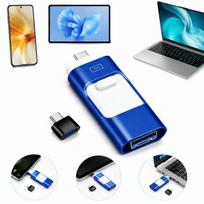 128GB USB atmintukas 4 viename su Lightning, USB-C ir USB jungtimis, tinkamas iPhone, Android, PC, Mac