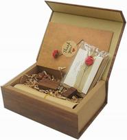 Medinė USB atmintinė 16GB su dovanų dėžute HMFK+MWH