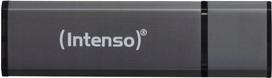 USB atmintinė Intenso ALU LINE 128GB, juoda, USB 2.0