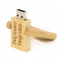 Medinė USB atmintinė Bamboo ROTATED WOOD 16GB su graviruojamu logotipu