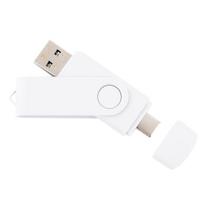USB atmintukas 128GB, USB 3.0/3.2, USB-C, TWISTER, baltas
