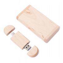 Medinė USB atmintinė MAPLE 256GB, USB 3.0 ir USB-C, dėžutė be graviravimo