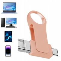 USB atmintinė 512GB, USB-C ir USB-A, sukama, USB 3.0, 4-in-1