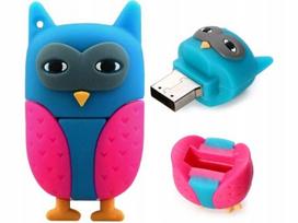USB atmintinė, 16GB, pelėdos formos pakabukas