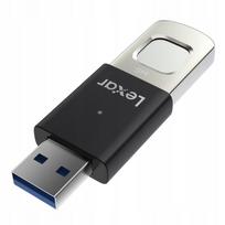 USB atmintinė Lexar JumpDrive Fingerprint F35 PRO 128GB, juoda, USB 3.0