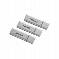 USB atmintinės INTENSO Alu Line, 16GB, sidabrinės, 3 vnt.