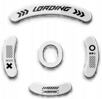 Stiklinių padukų rinkinys Logitech G Pro / G Pro 2 Lightspeed, baltos spalvos