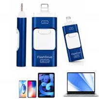 128GB USB atmintinė 4-i-1 su Lightning, USB-C, USB jungtimis, skirta iPhone, Android, PC, Mac