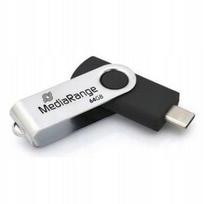 USB atmintinė MediaRange, USB 3.2 Gen 1, USB-C, 64GB