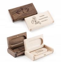USB atmintinė medinė 32GB, USB 3.0/3.2, USB-C jungtis, su graviruota dėžute, komunijai
