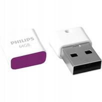 USB atmintinė Philips 64GB Pico Edition, violetinė
