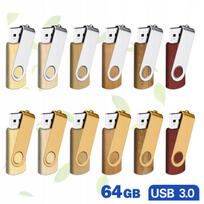 USB atmintinė 64GB 3.0, medinė, 6 dizainai