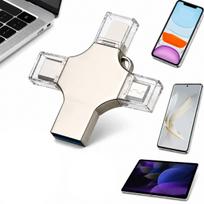 256GB USB atmintinė 4-in-1 su USB-C ir Micro USB, suderinama su OTG, skirta išmaniesiems telefonams