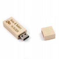 Medinė USB atmintinė Maple 64GB, USB 3.0, su graviravimu vestuvėms