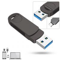 USB atmintukas 512GB, USB 3.1, USB-C, juodas